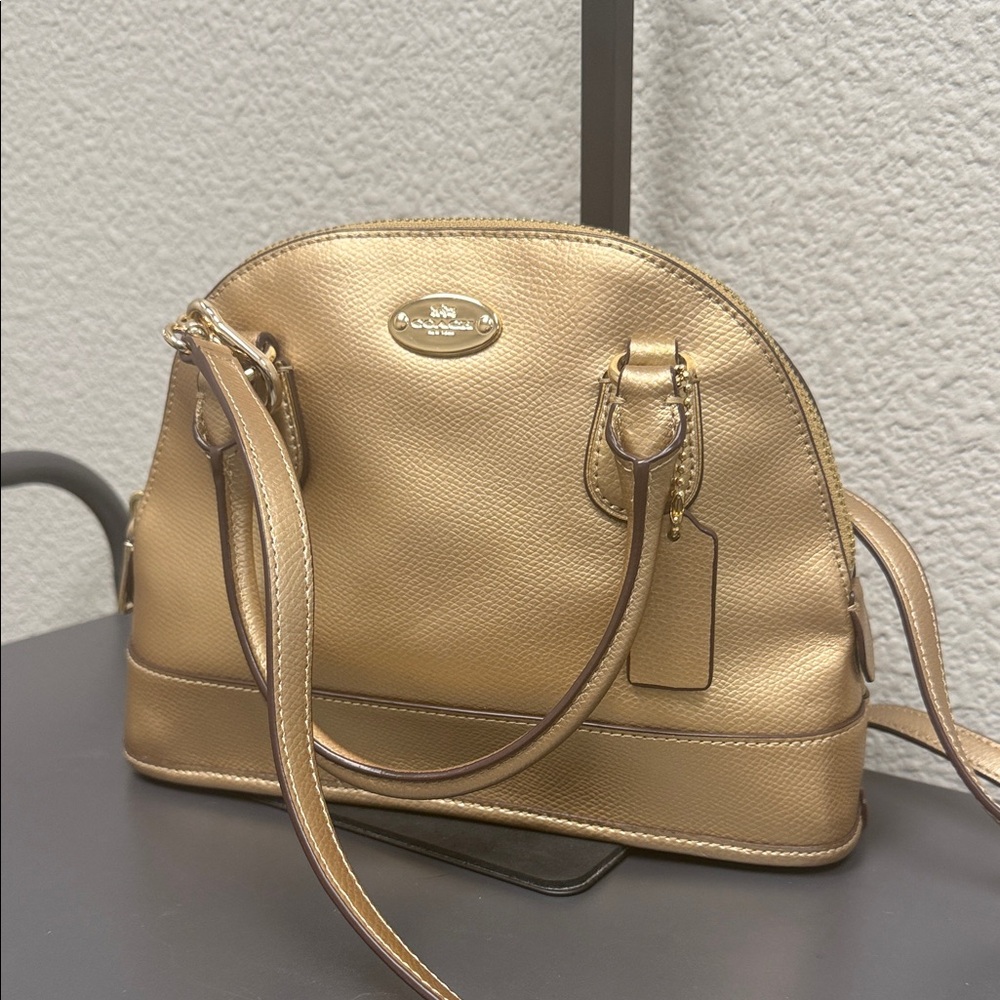 Coach Gold Dome Satchel Crossbody